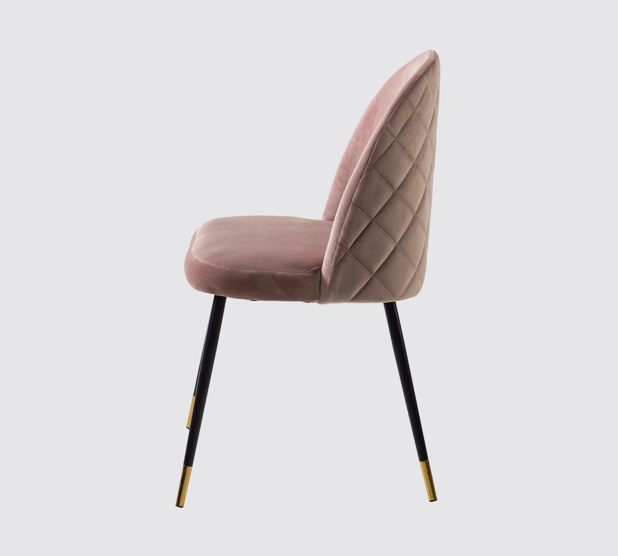 Upholstered chair velvet dusty pink 3