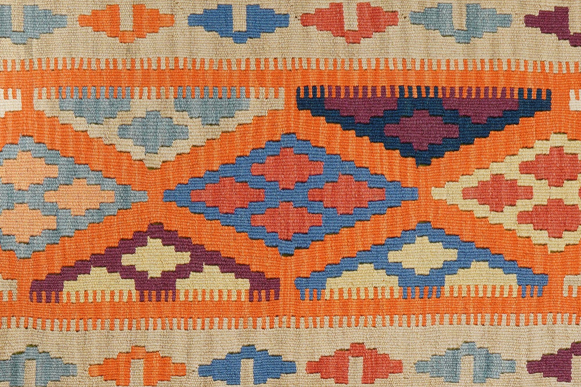Tappeto Kilim Gashgai Lana Arancione 3