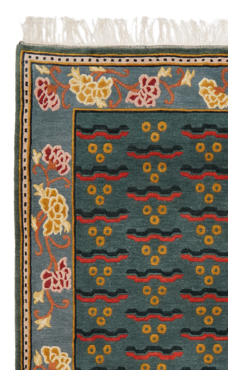 Nepal Carpet Wool Green 1