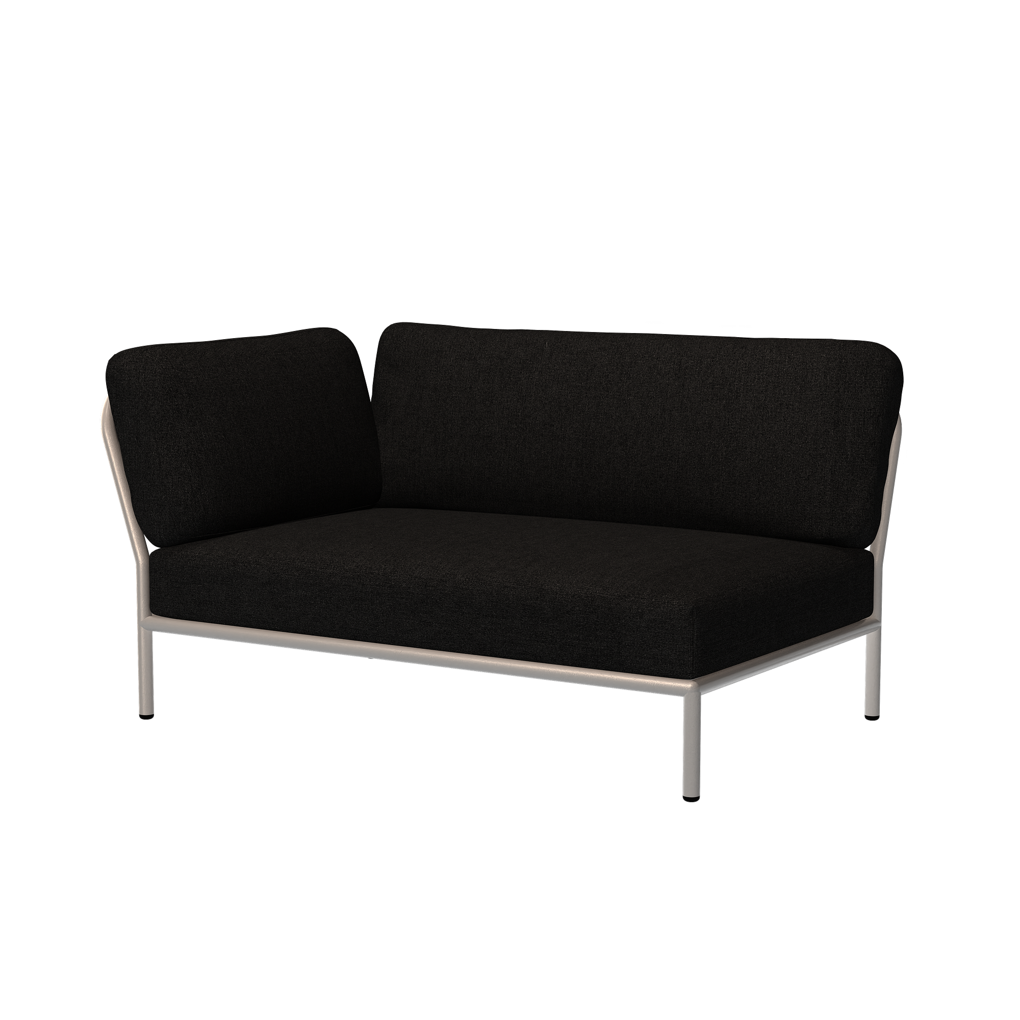2x LEVEL Sofa Links, Sofa Rechts & Couchtisch Sooty Grau 1