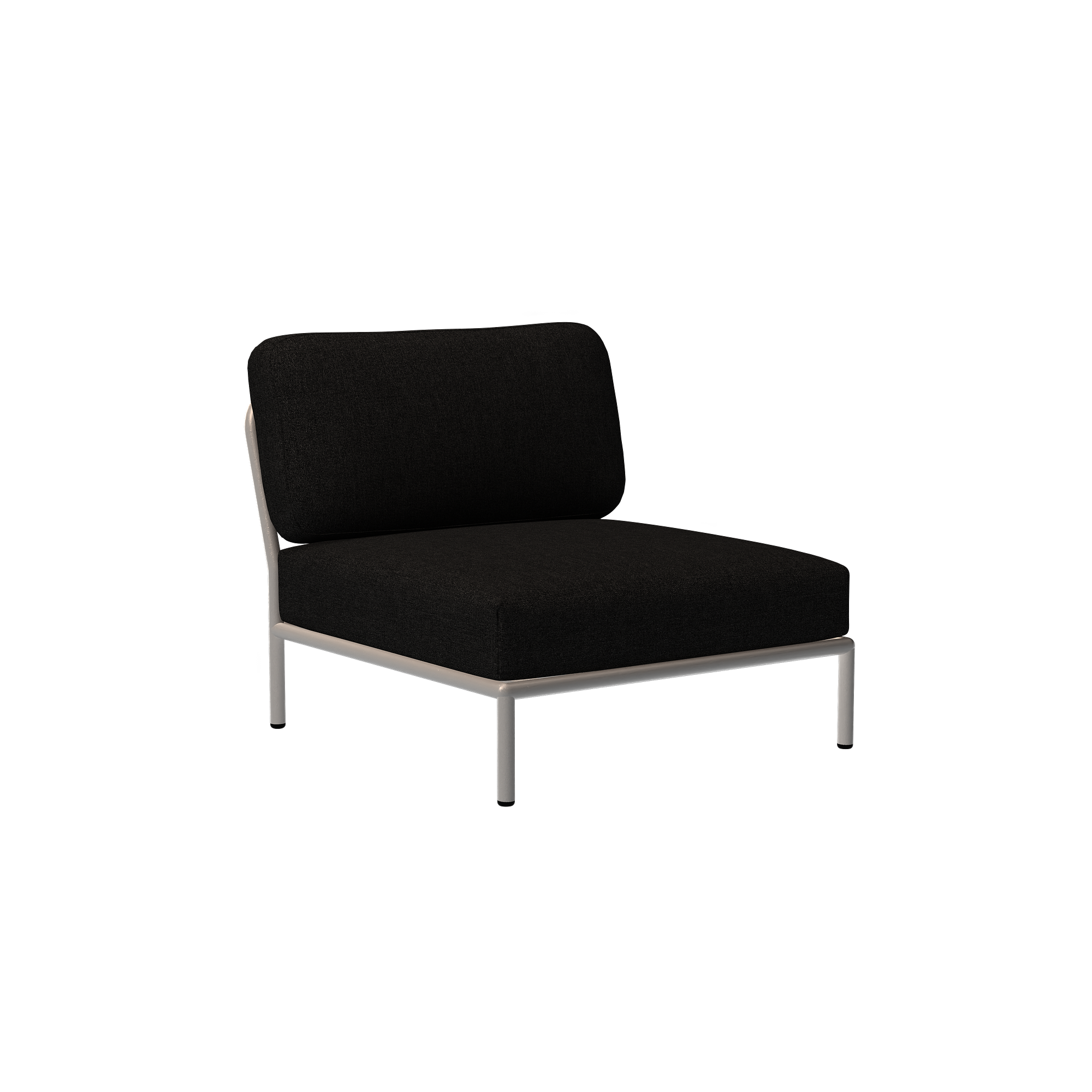 LEVEL Sofamodul Rechts, Sessel & Pouf Sooty Grau 2