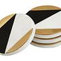 4x Kira Grey Marble Untersetzer
 6