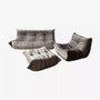 Togo Lounge Set 3-piece Velvet Warm Grey 0