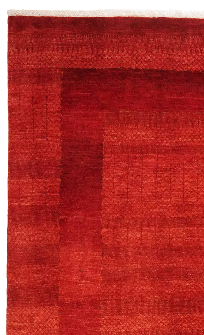 Rizbaf Gabbeh-Teppich Wolle Rot 1