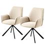 2x Sundet Armlehnstuhl Drehbar Beige 0