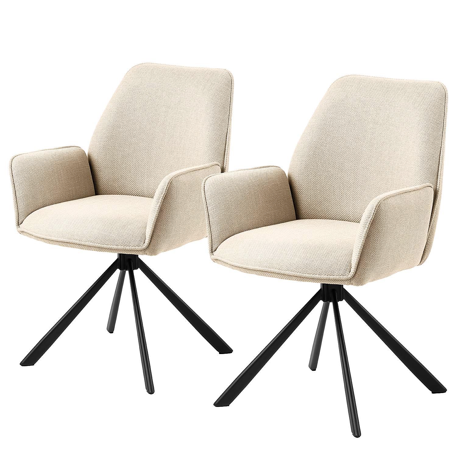 2x Sundet Armlehnstuhl Drehbar Beige 0