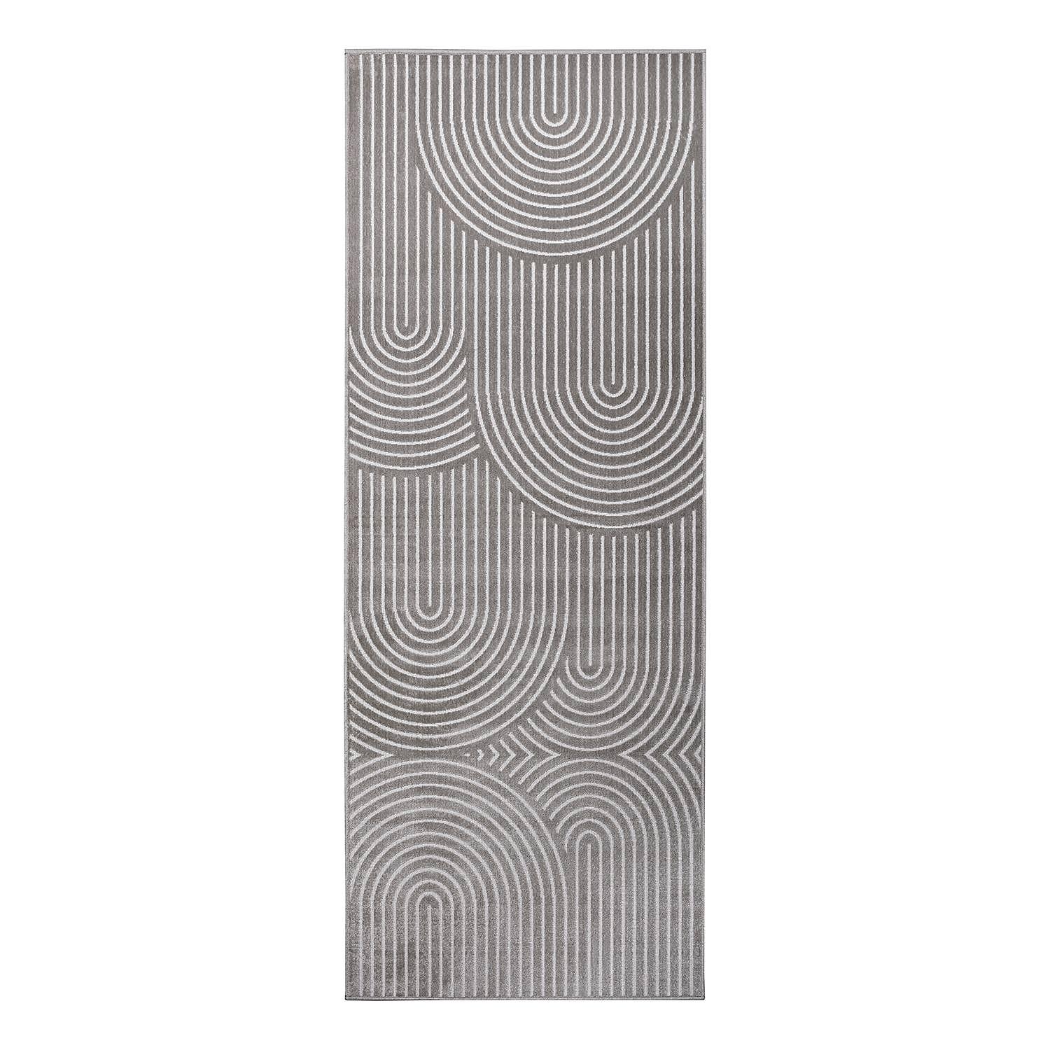 Läufer Faron Viscose Baumwollstoff Grau 0
