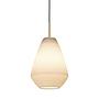 Caprarola Frosted Pendant Lamp Glass Steel Single-flame 0
