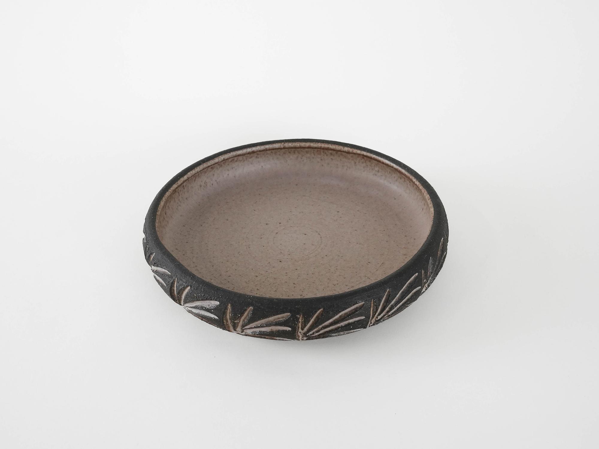 Ceramic bowl Brown 1960s 3