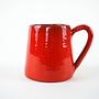 Dekotasse Keramik Rot 1960er Jahre 1