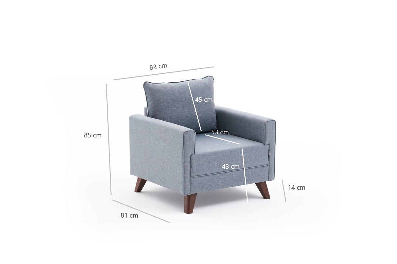Bella Armchair Blue 7