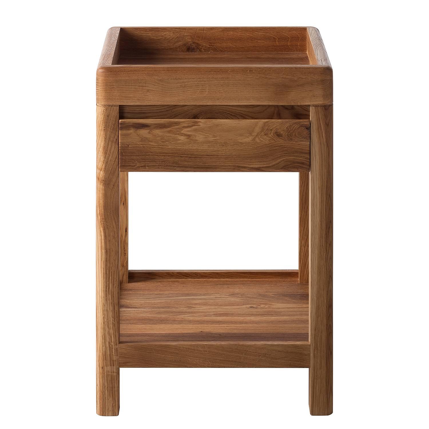 Anamur II Beistelltisch Eiche Massiv Braun 3
