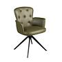 Swiveling chair faux leather green 0