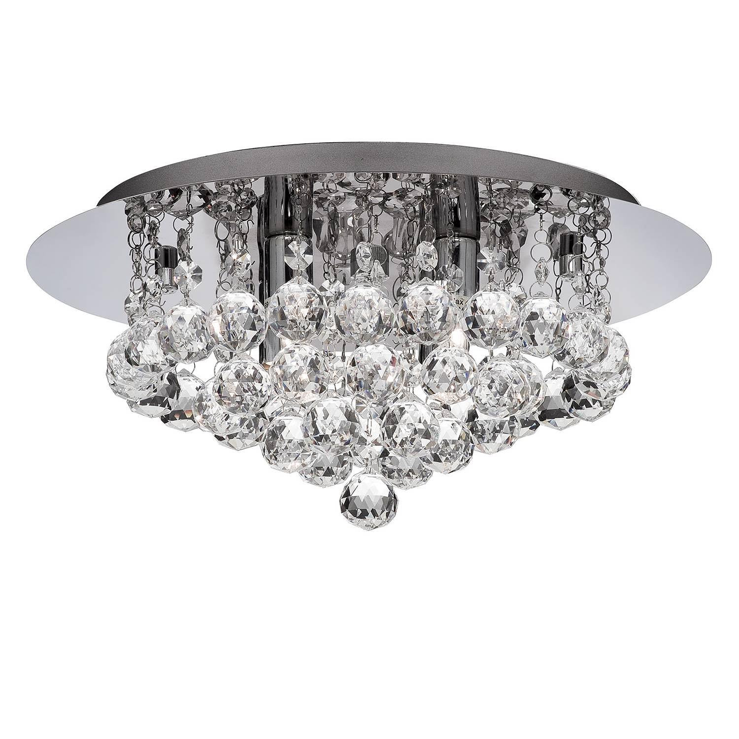 LED-Badleuchte Bathroom Kristallglas / Stahl 4-flammig 0