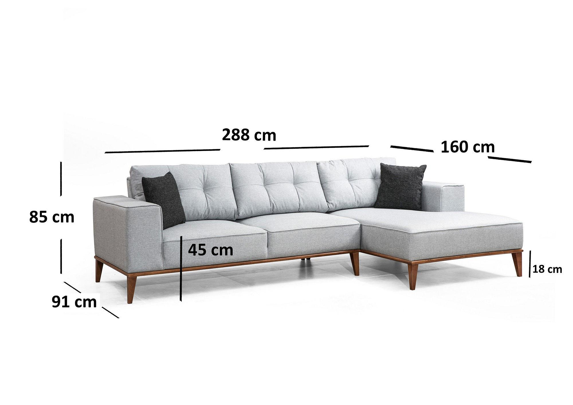 Montana Ecksofa Rechts Grau 4