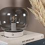 Bollonelie Tischlampe Rauchiges Glas Beige Schwarz 6