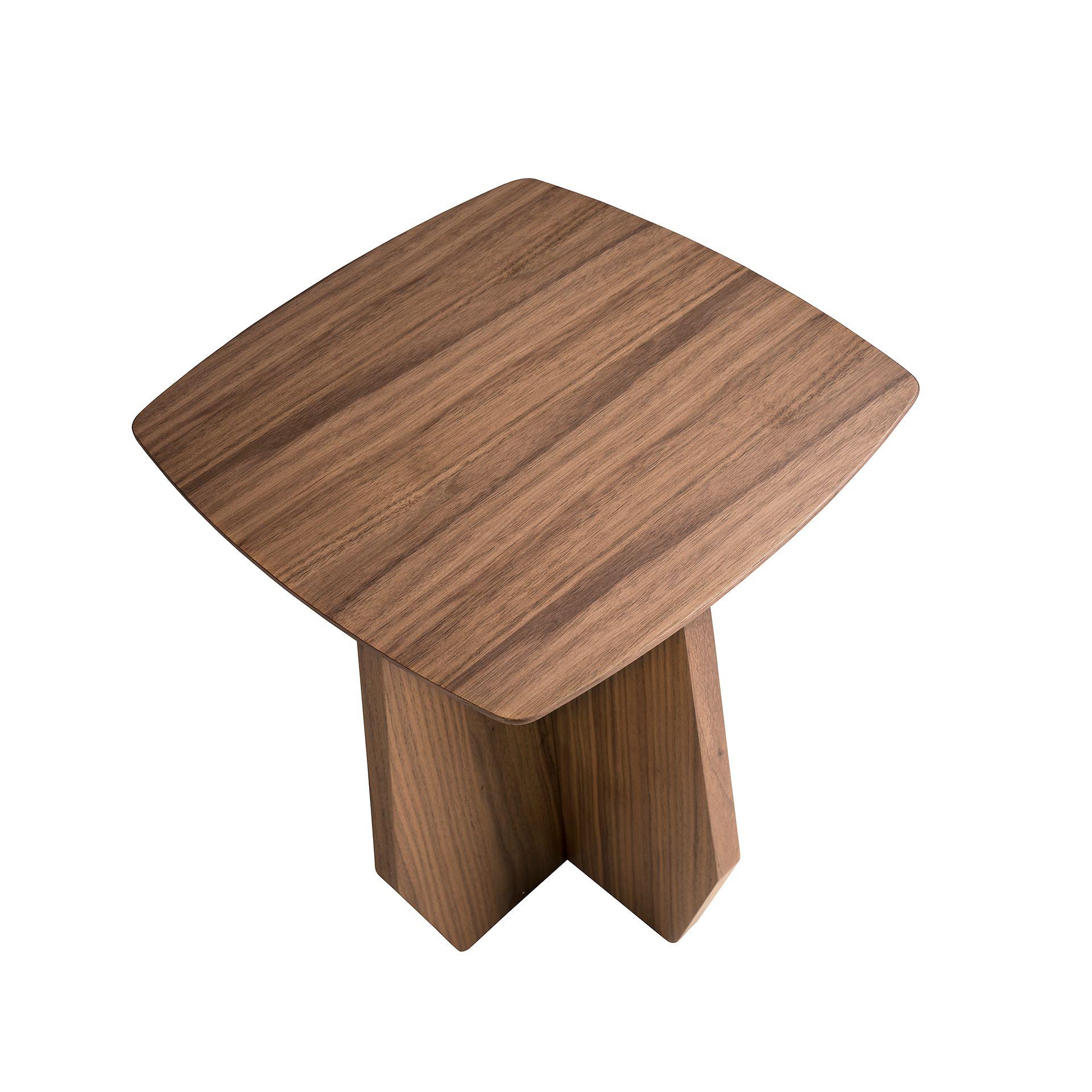 Beistelltisch Nussbaumfurnier Braun 4