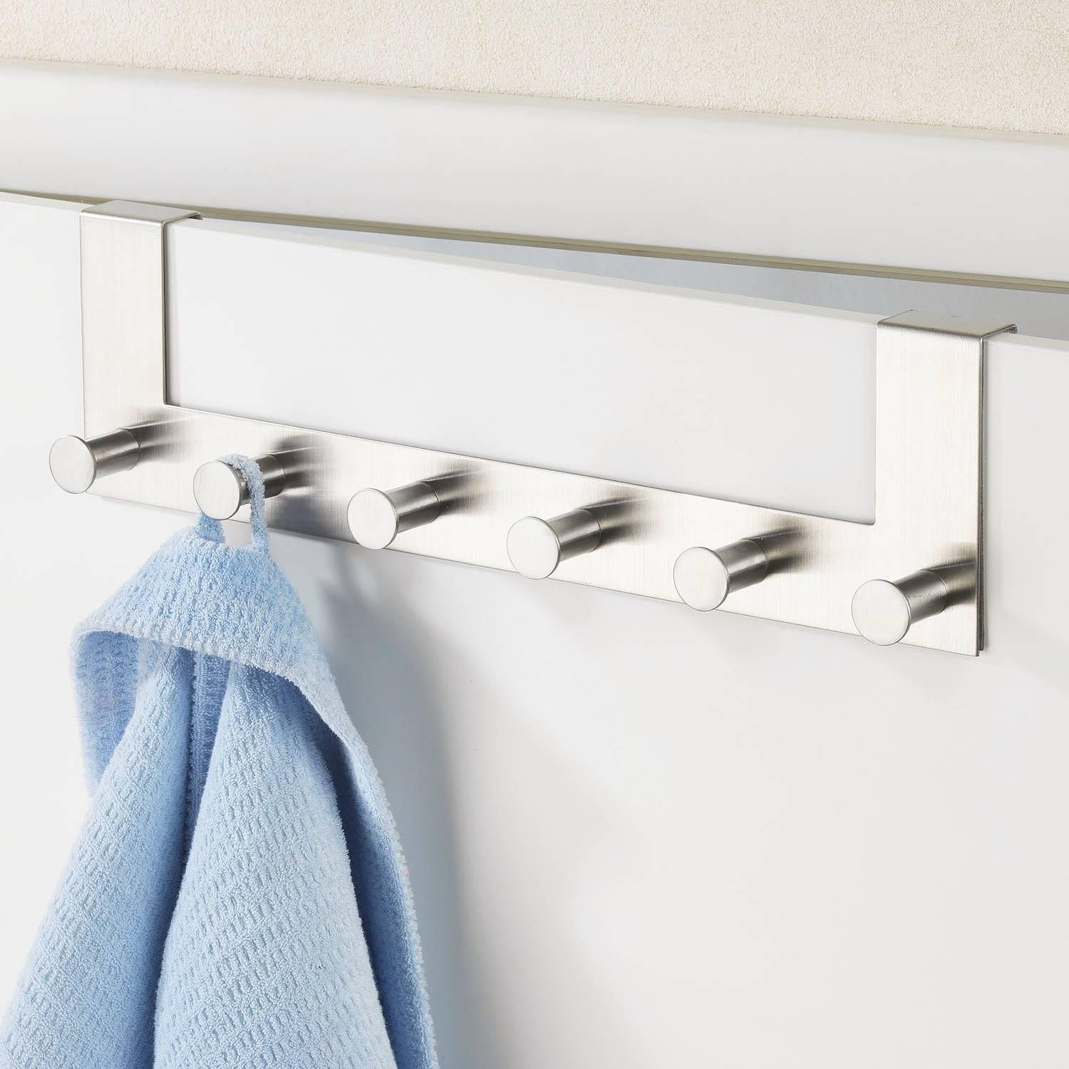 Celano Door Coat Rack Stainless Steel Silver 3