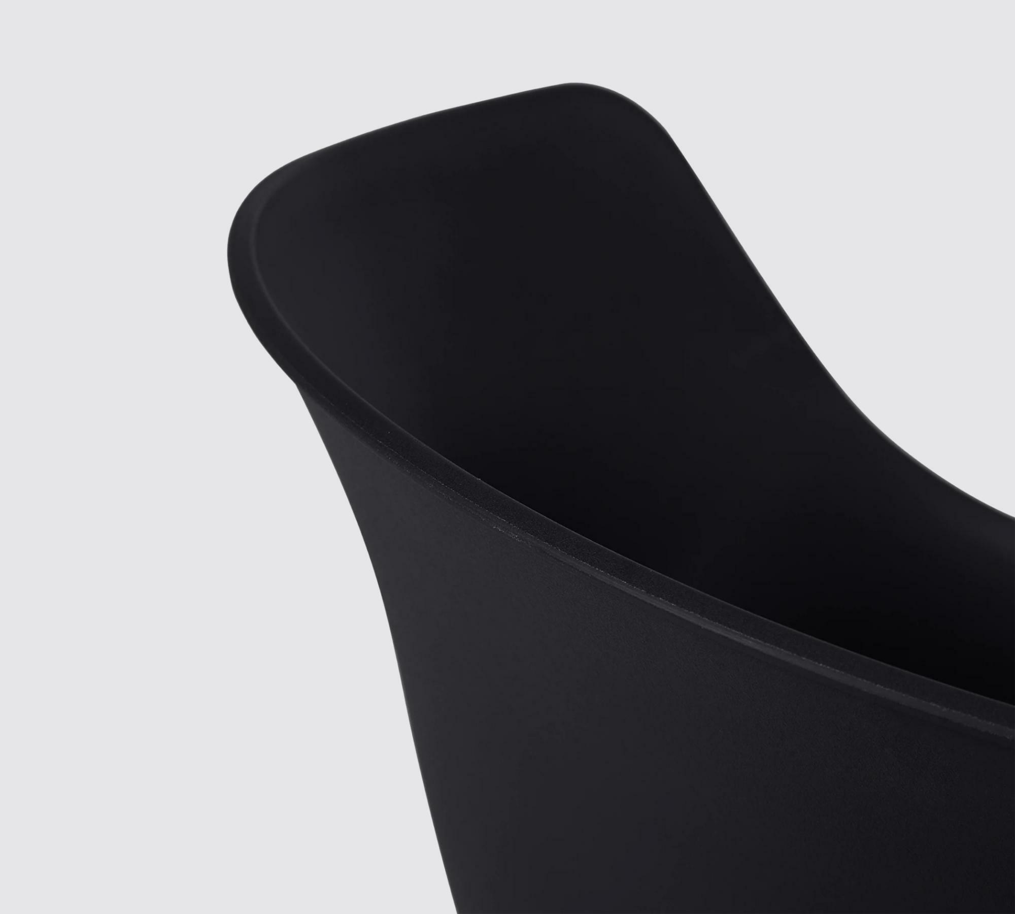 2x Garden chair plastic black 4