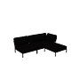 LEVEL Sofamodul Rechts, Sessel & Pouf Sooty Grau 0