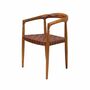 Bourbourg Armlehnstuhl Teakholz Leder Cognac 0