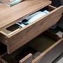 Bedside table Walnut Steel 4