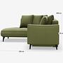 Vargen Sofa Récamiere Links Salvador Moosgrün 8 4