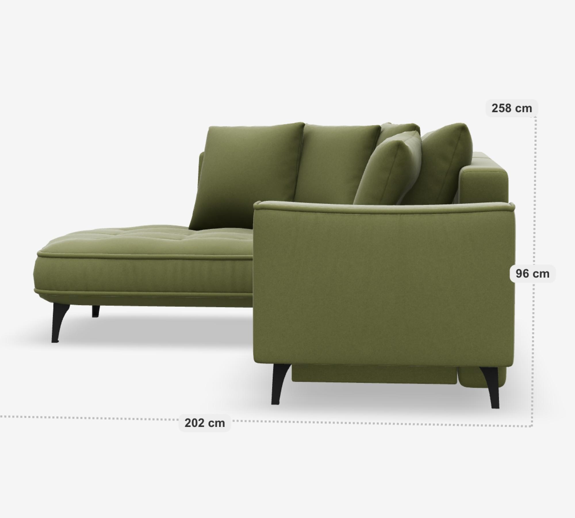 Vargen Sofa Récamiere Links Salvador Moosgrün 8 4