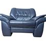 Vintage Sessel Leder Dunkelblau 7