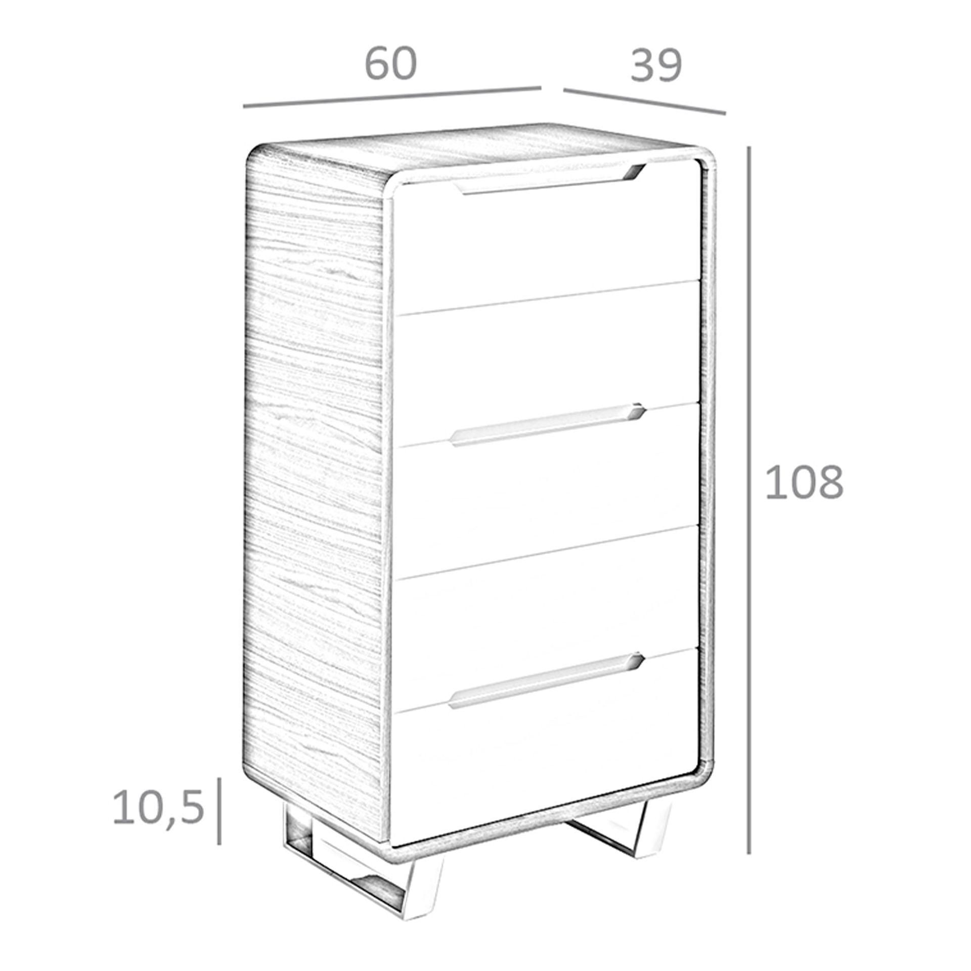 Chest of drawers 7111 Brown White 6