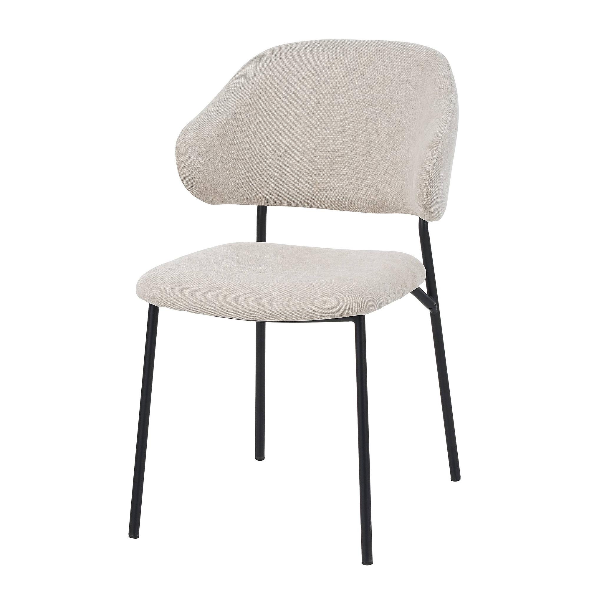 Upholstered chair Meramo set of 4 Beige 2