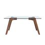 1031 Rectangular dining table wood veneer glass 5