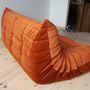 Togo Sofa 3-Sitzer Samt Bernstein-Orange 6