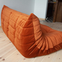 Togo Sofa 3-seater velvet amber-orange 6