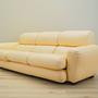 Sofa Leder Creme 1960er Jahre 2