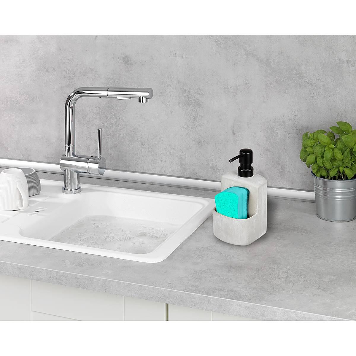 Festival Dish Soap Stand Concrete Plastic Grey 2