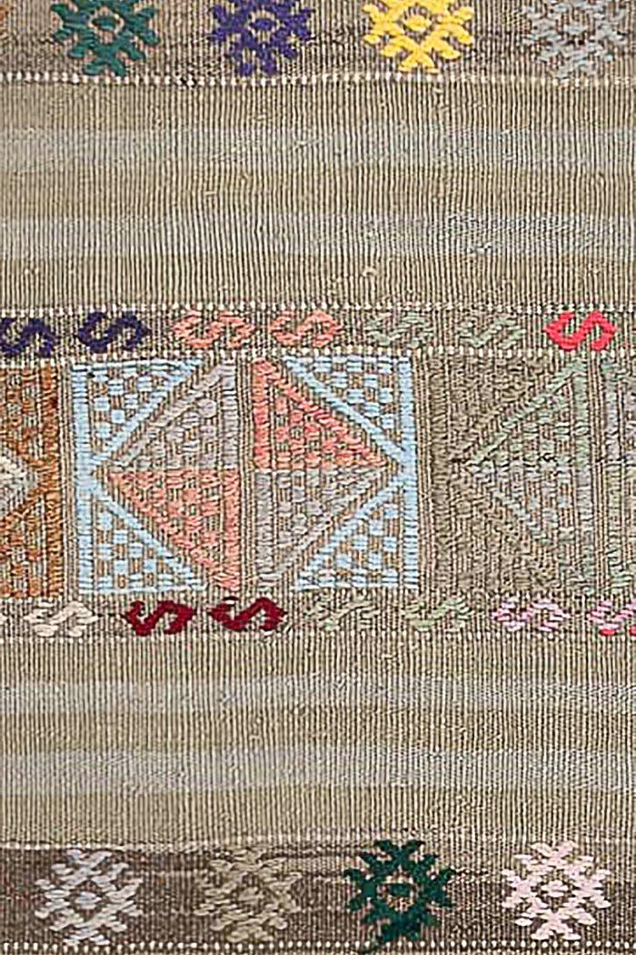 Vintage Kilim Teppich Wolle Mehrfarbig 1