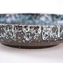 Decorative plate ceramic turquoise 1960s 8