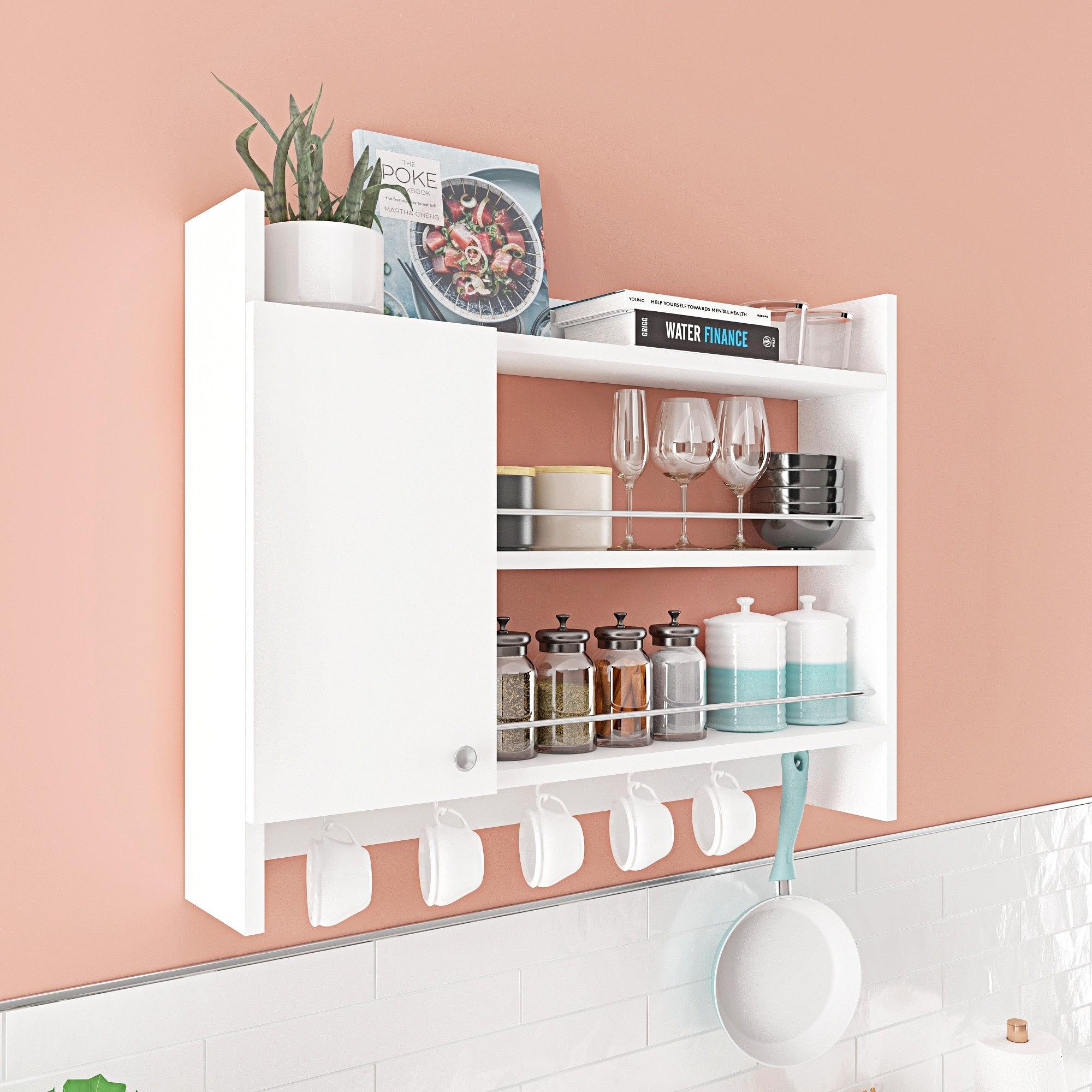 Knerr Shelf Wood Veneer White 1