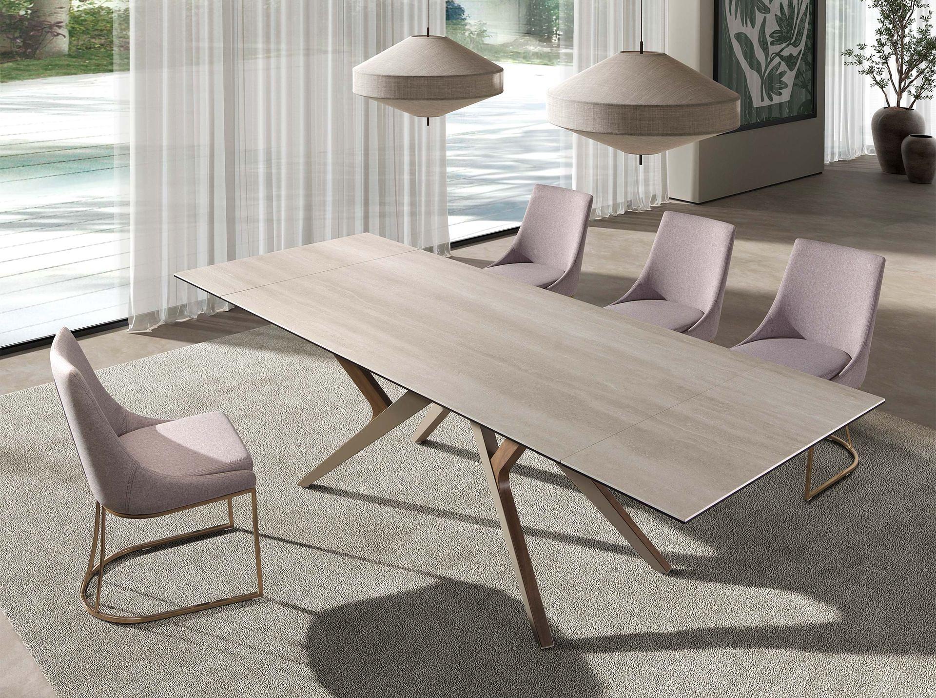 Sedia da pranzo tessuto grigio 5