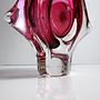 Vintage vase glass red 2
