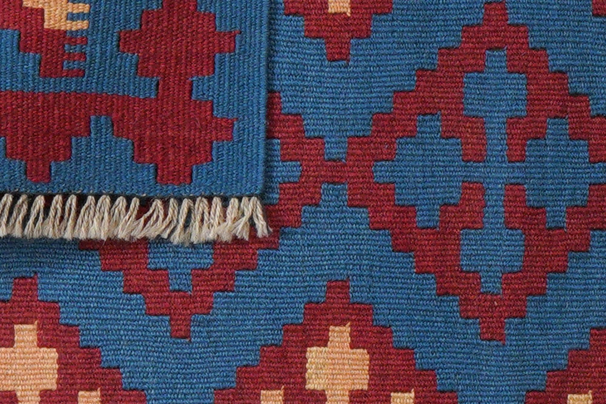Kilim Gashgai Teppich Blau 4
