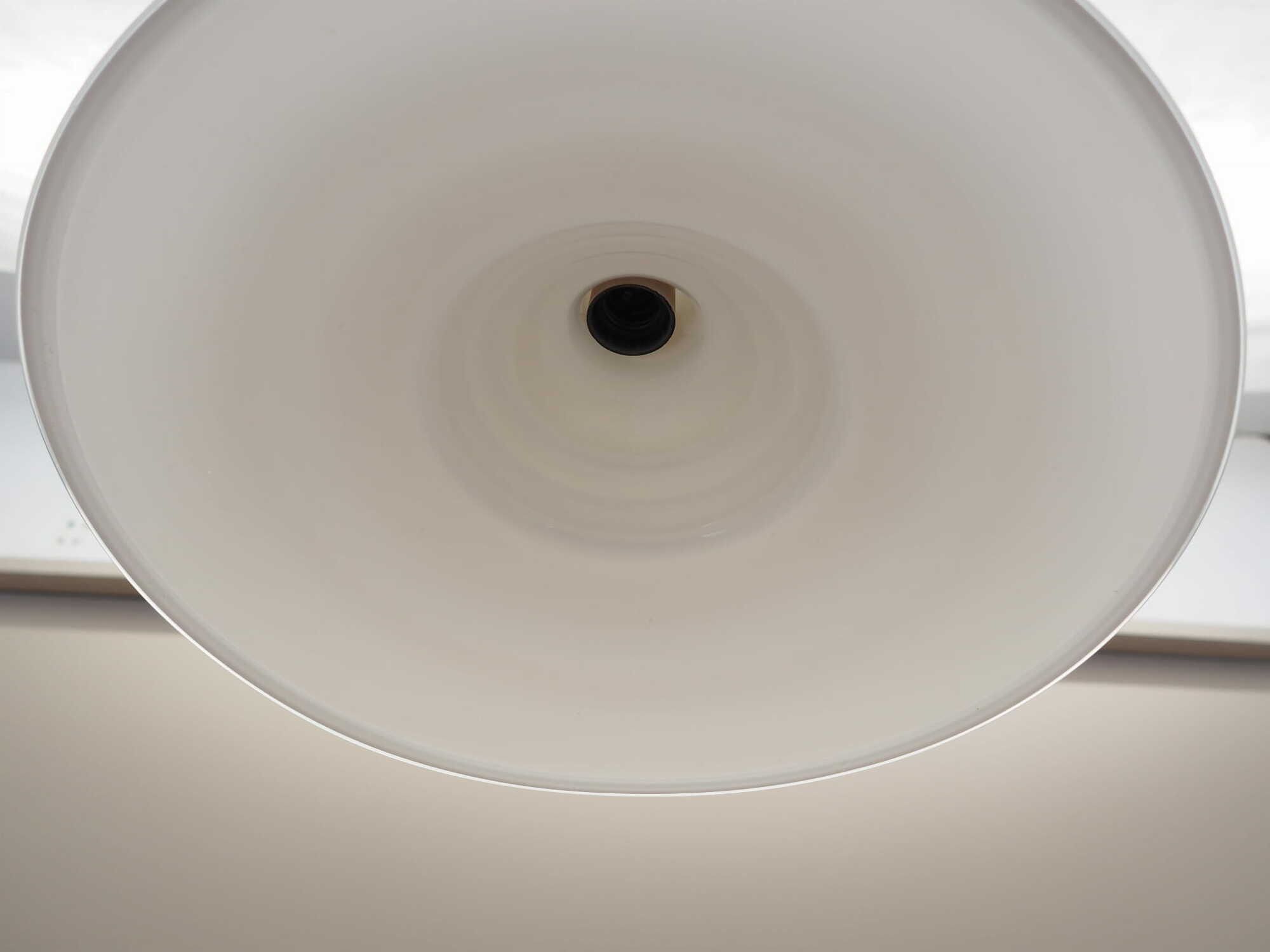 Pendant lamp glass white 1970s 5