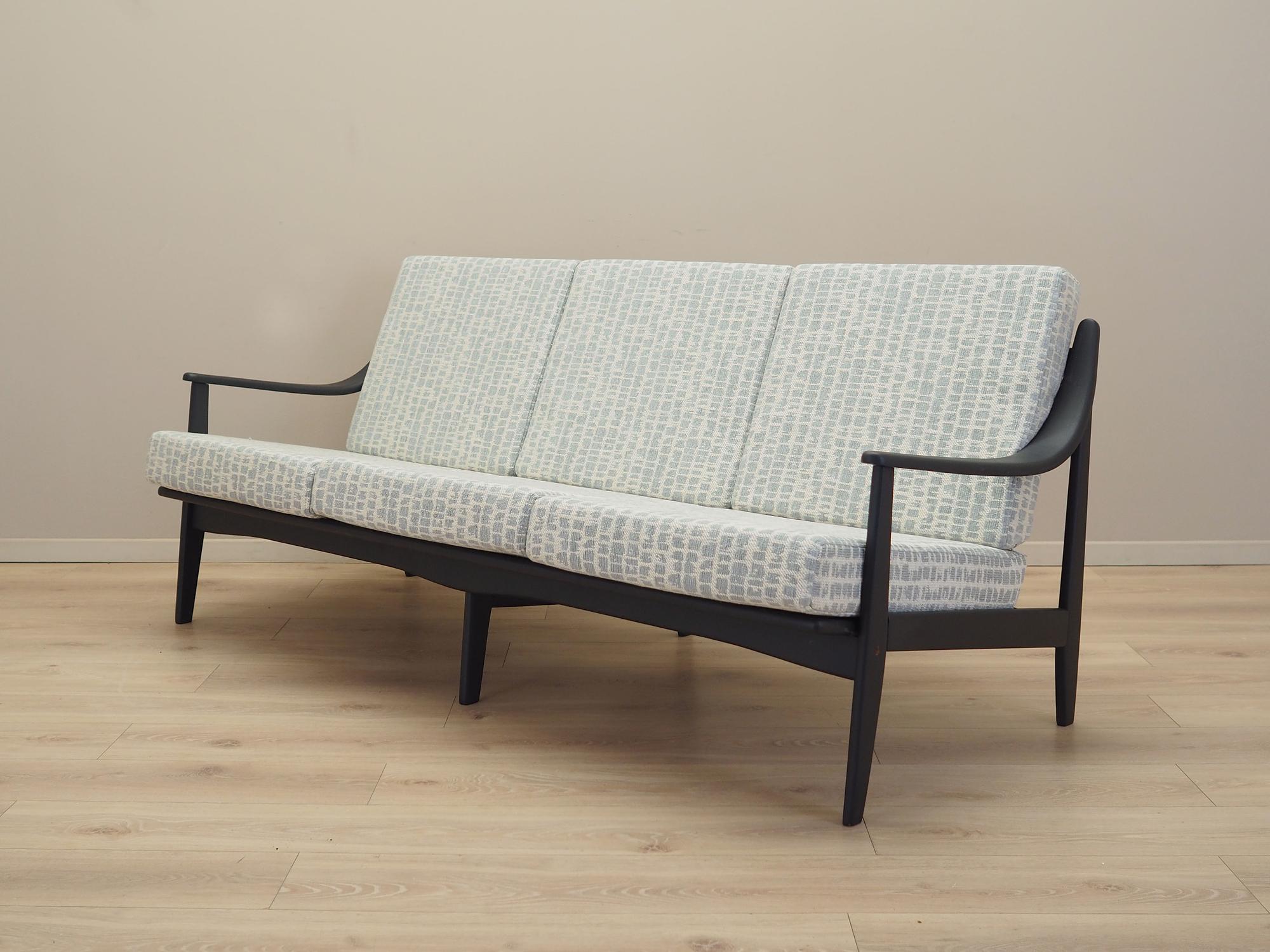 3-Sitzer Sofa Grau 1960er Jahre 1