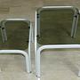 Couchtische 3er Set Vintage Metall Glas 1980er Jahre 5