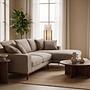 Corner Sofa Harper 3-Seater Right Light Brown 1