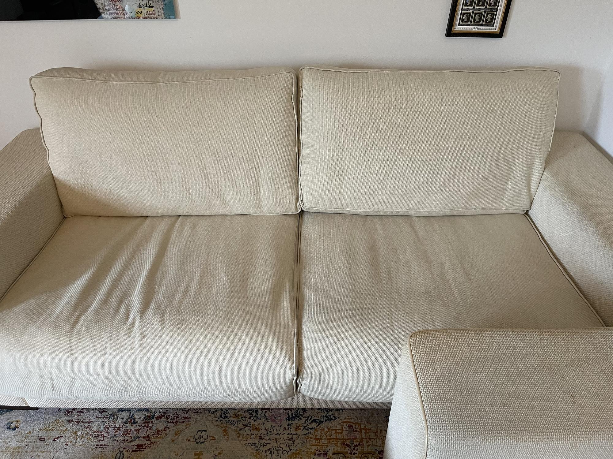 2x Sofa 2-Sitzer Creme 1