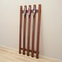 Teak wall coat rack 1970s 3