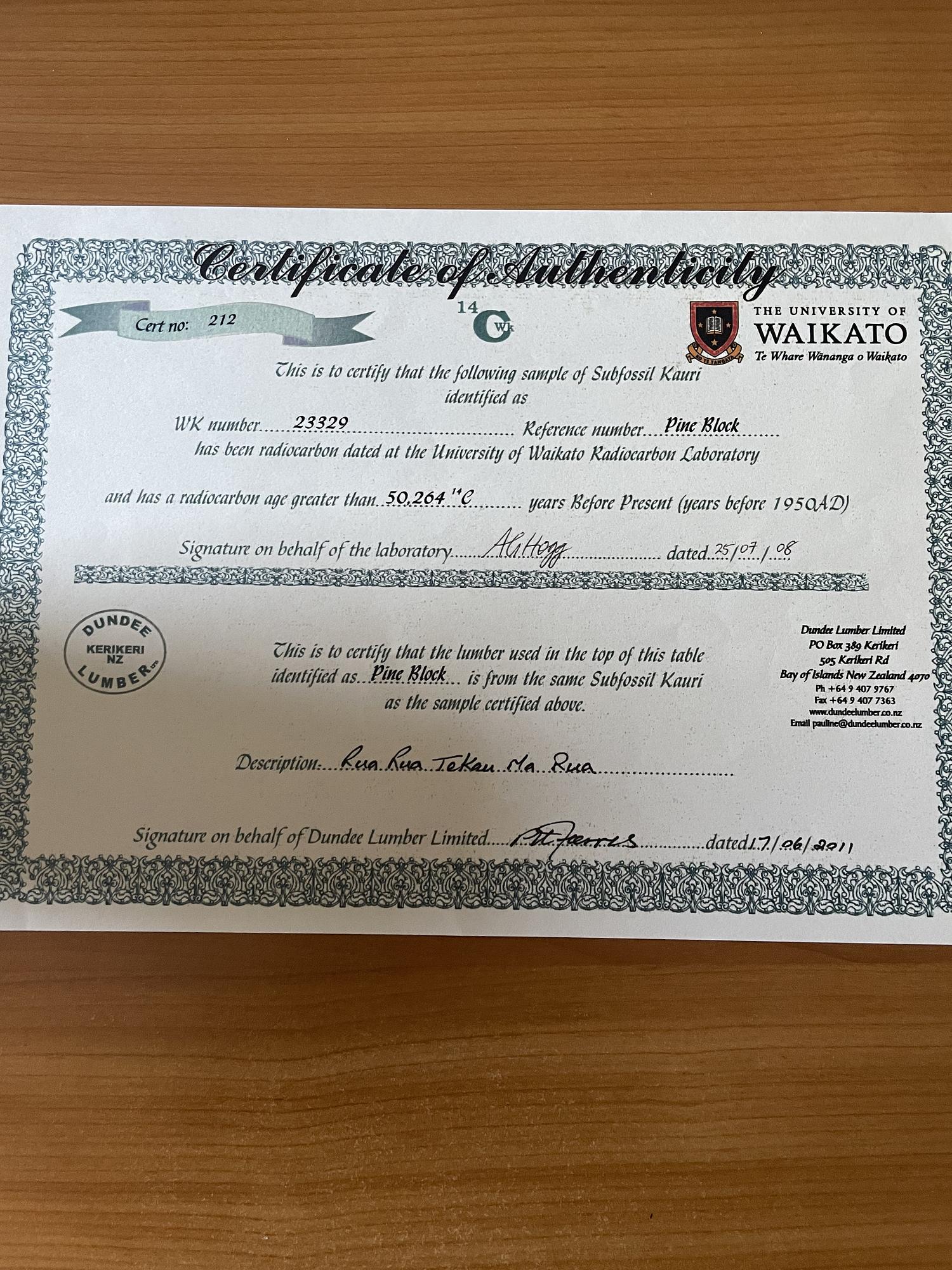 Wooden Table Kauri Brown 5