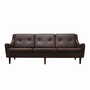 Sofa Leder Braun 1960er Jahre 0